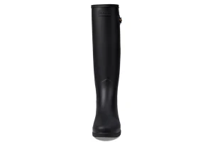 Rain Boots-Hunter Rain Boots Refined Tall Gears On Eyelet Buckle Black