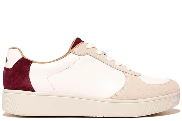 Sneakers-Fitflop Sneakers Rally Leather Suede Panel